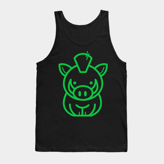 Green Pig Tank Top by PGMcast